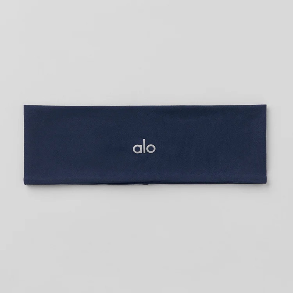 Alo Performance Conquer Headband Navy NWT